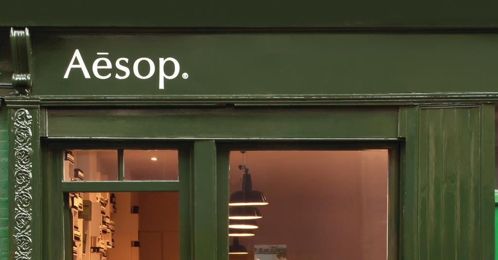 Aesop shop front signage ideas