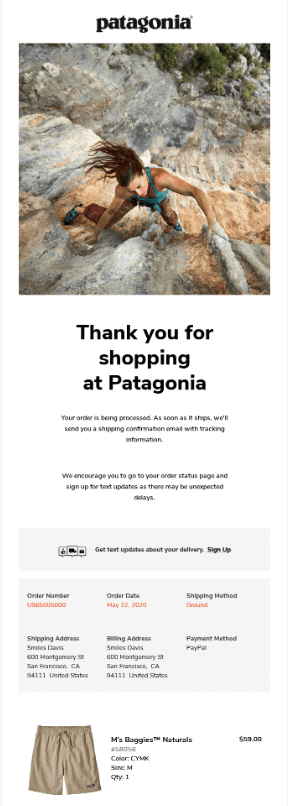 Order-confirmation-email-example-Patagonia